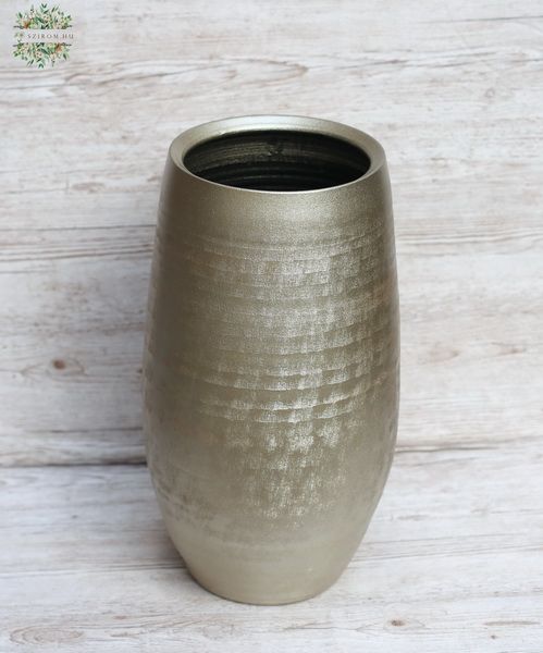hohe goldenfarbene Bodenvase (50x29cm)