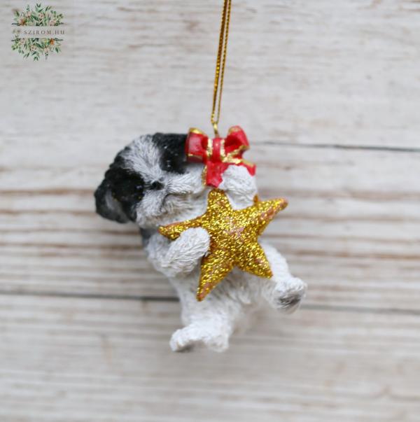 Weihnachts-Hunde-Hängeornament 7cm