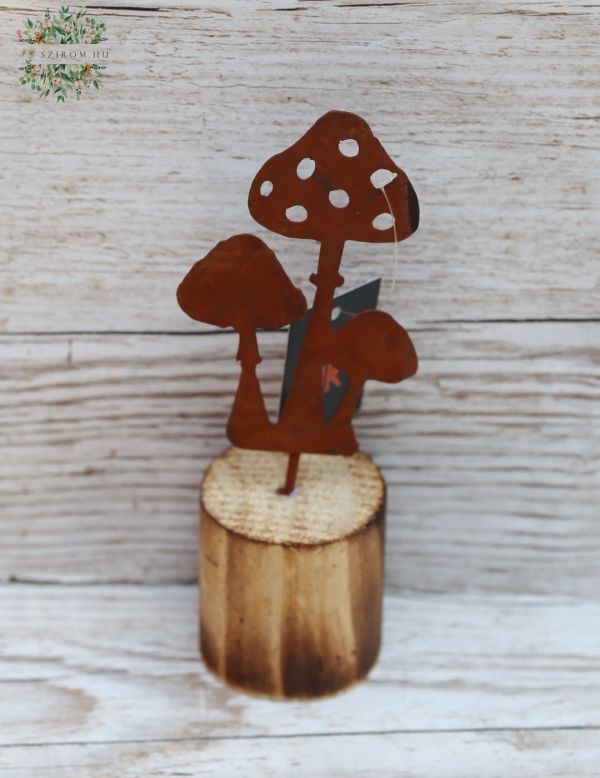 Rostige Herbst Pilzfigur (17cm)
