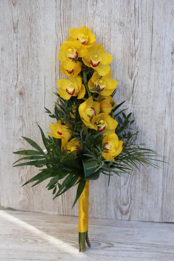 Yellow orchid bouquet