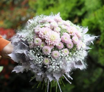 krizantém (krizi) ajándék csokor