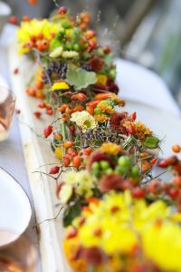 krizantém (krizi) esküvői helyszíndísz