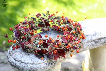 krizantém (krizi) kopogtató koszorú