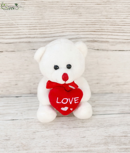 flower delivery Budapest - Little teddy with heart (11cm)