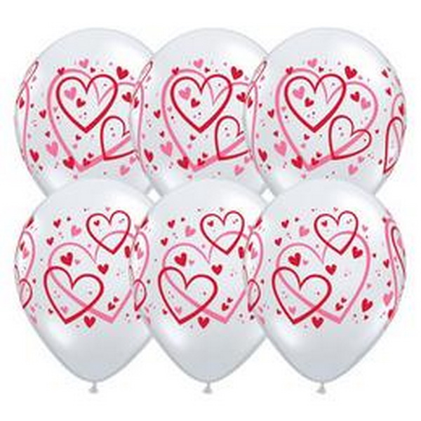 Blumenlieferung nach Budapest - Herzballons, 1 Stck