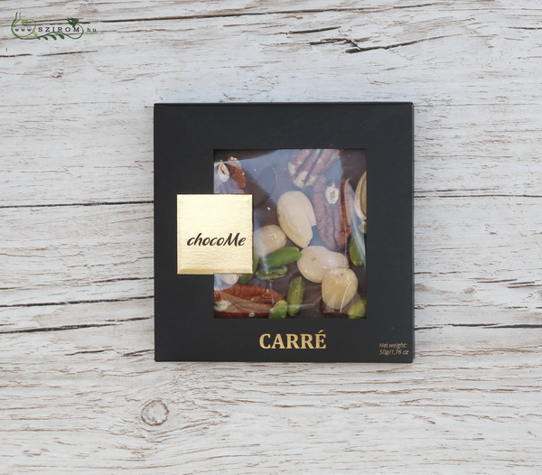flower delivery Budapest - ChocoMe 50g milk chocolate, pecans, almonds, pistachios