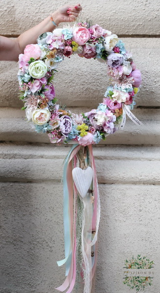 flower delivery Budapest - XL size door wreath (60cm +)