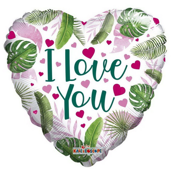 flower delivery Budapest - Mylar ballon I love you