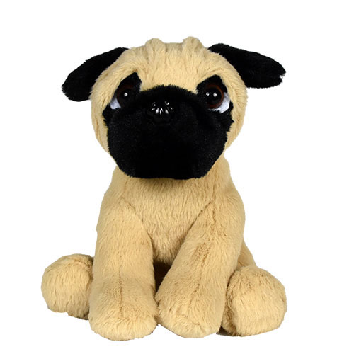 Blumenlieferung nach Budapest - Plüsch Mops Hund 17cm