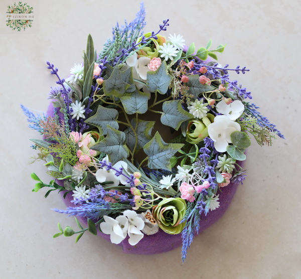 Blumenlieferung nach Budapest - Seidenblumen kranz (23cm)