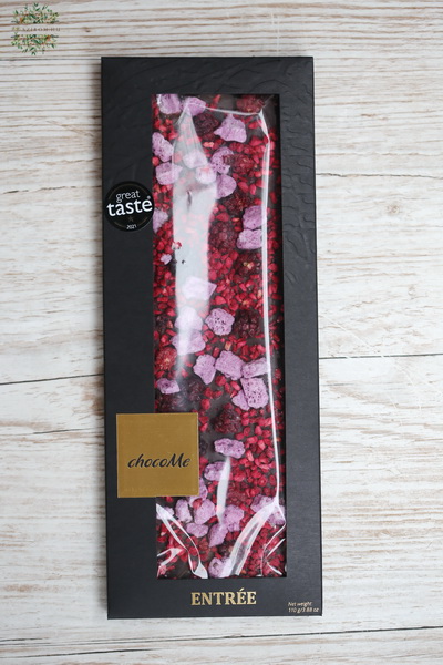 flower delivery Budapest - ChocoMe 100g dark chocolate, blueberry yoghurt, raspberry