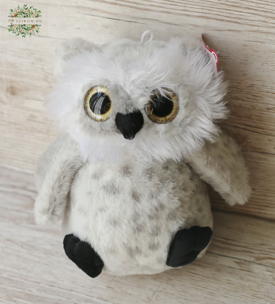 flower delivery Budapest - plush snowowl 25cm