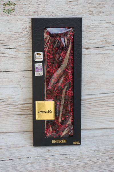 Blumenlieferung nach Budapest - ChocoMe Entrée Dunkles Schokoladendessert lyophilisierte Himbeere und Kirsche, lyophilisierte Brombeere