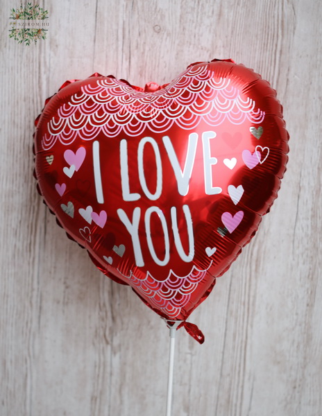 Blumenlieferung nach Budapest - I love you Ballon 44cm