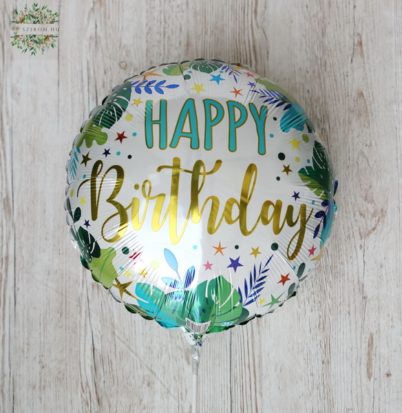 Blumenlieferung nach Budapest - Happy Birthday Luftballon am Stab 45cm