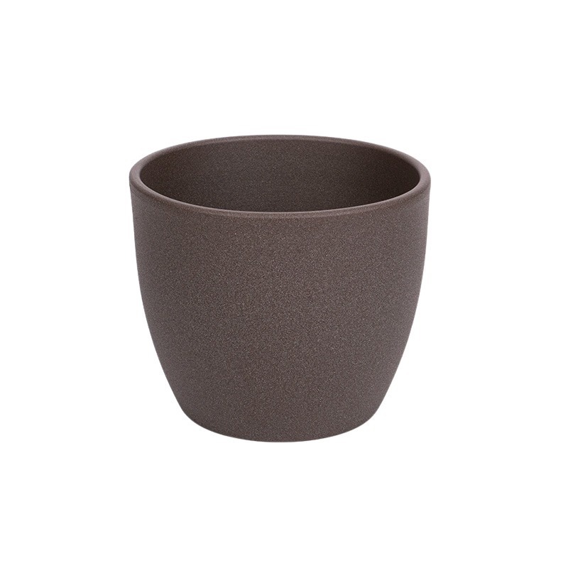 flower delivery Budapest - Ceramic pot matt taupe 25 cm