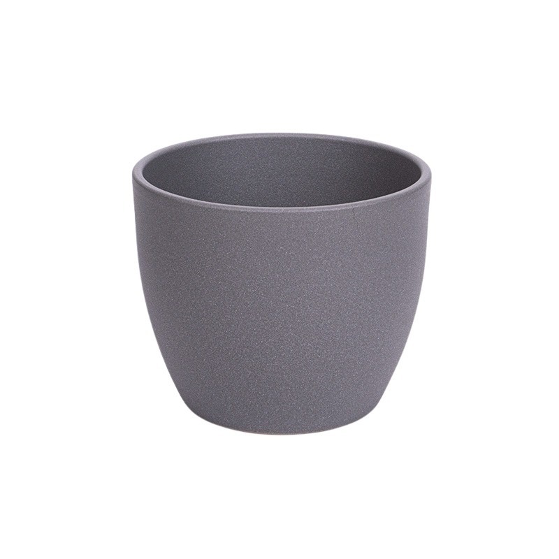 flower delivery Budapest - ceramic pot matt gray 40 cm
