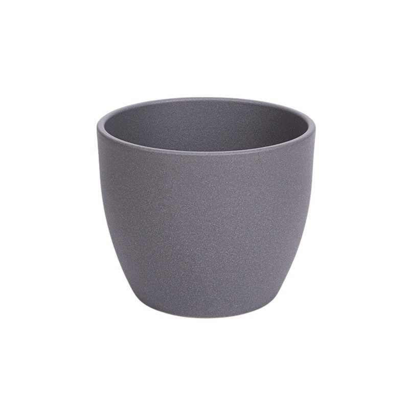 flower delivery Budapest - ceramic pot matt gray 35cm