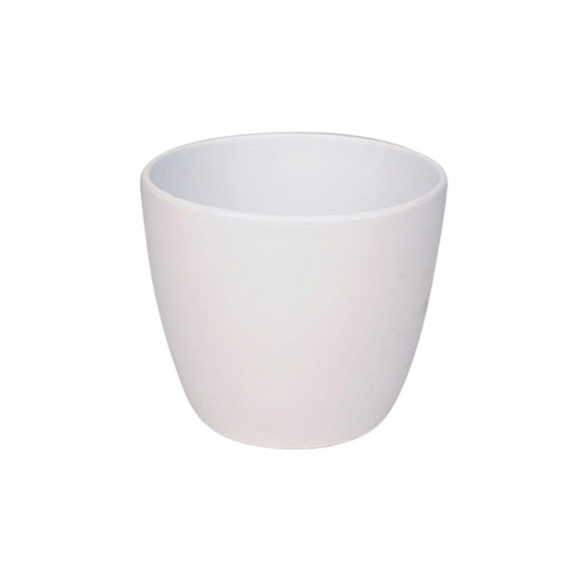 flower delivery Budapest - Ceramic pot matt white 40cm