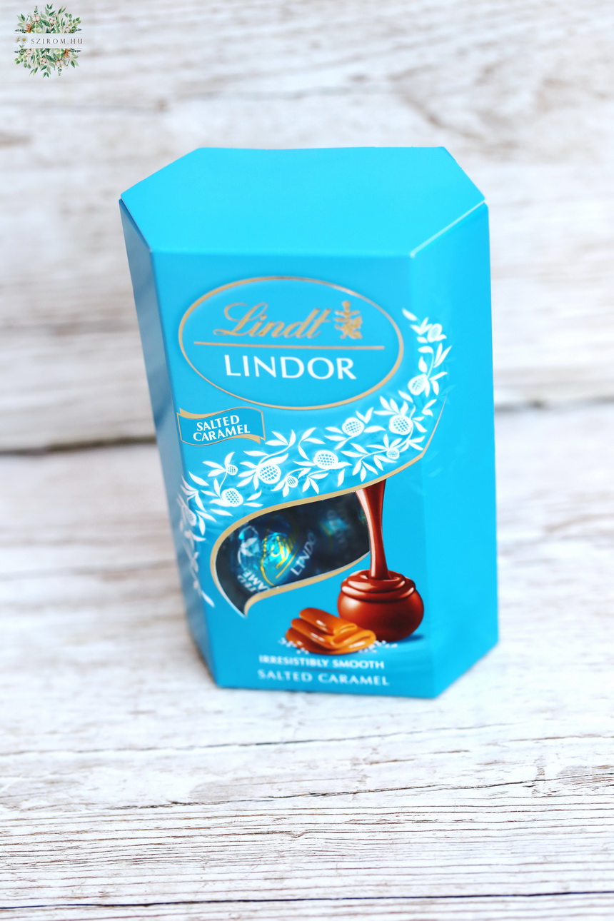 Virágküldés Budapest - Lindt Lindor sóskaramellás csokigolyók