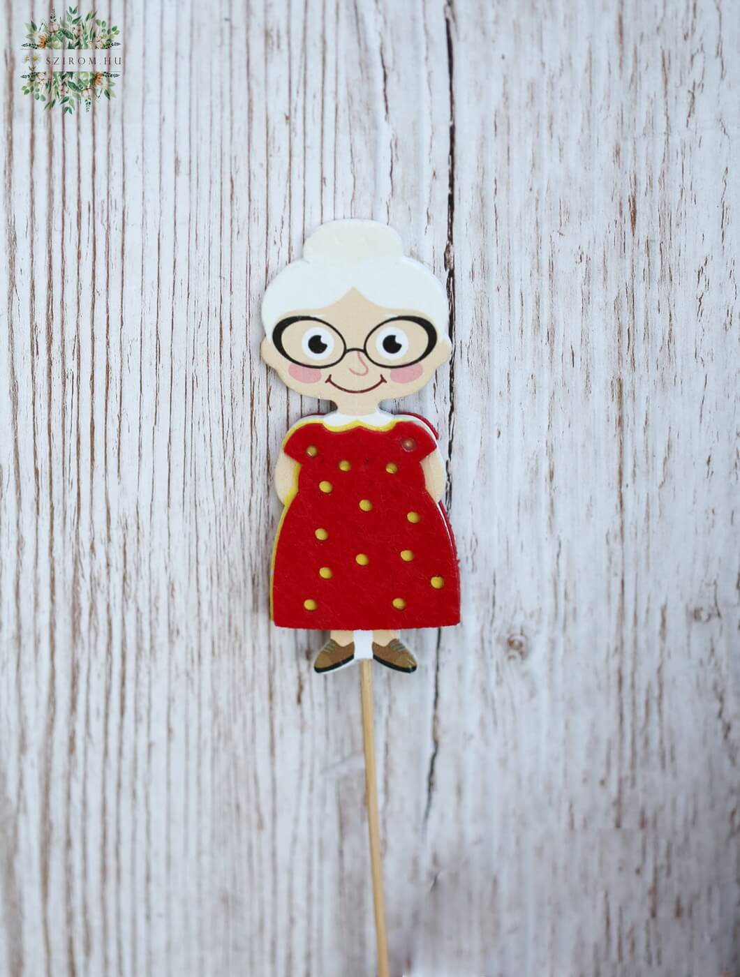 flower delivery Budapest - Granny figure on stick