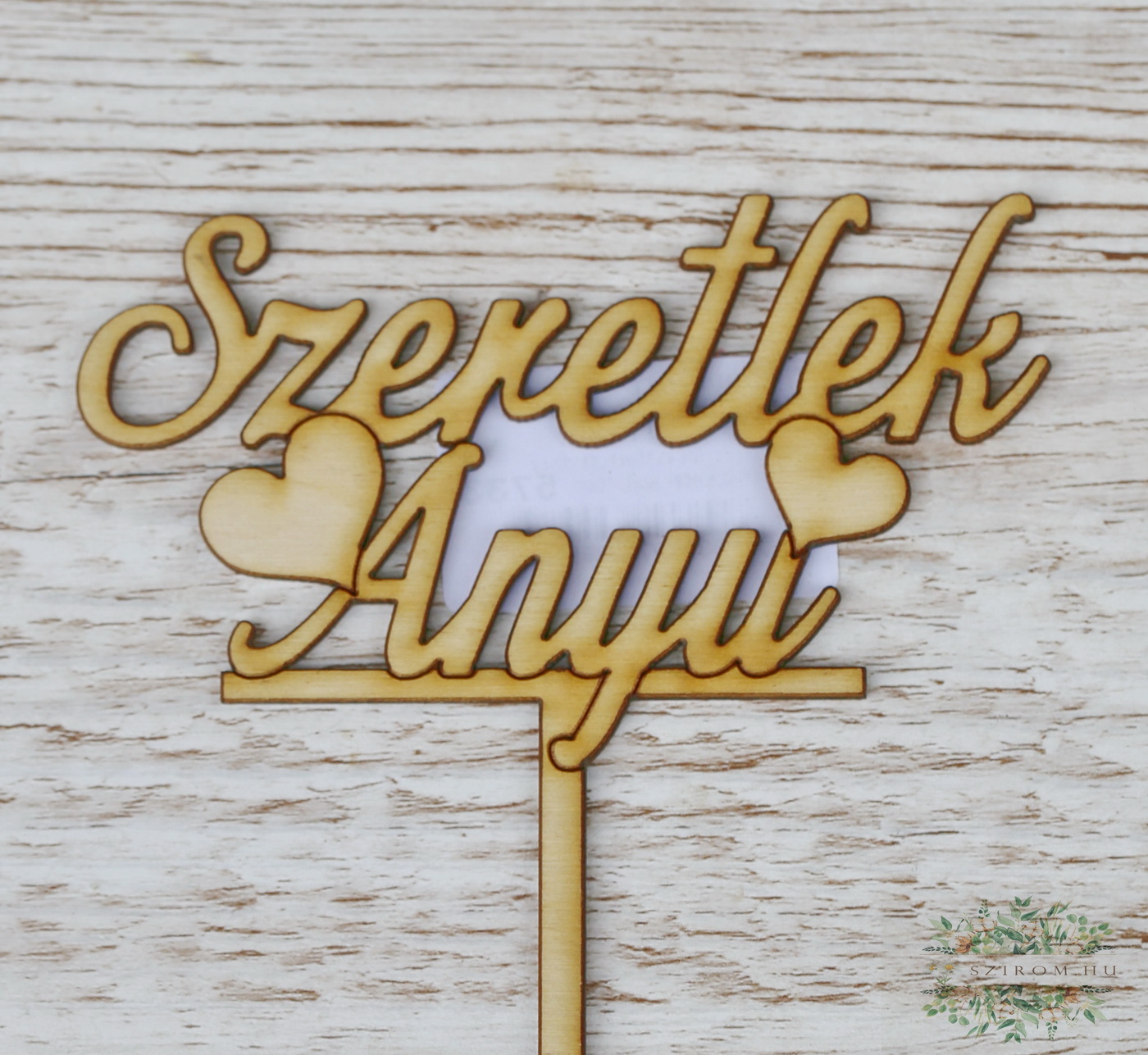 Virágküldés Budapest - Szeretlek anyu fa felirat