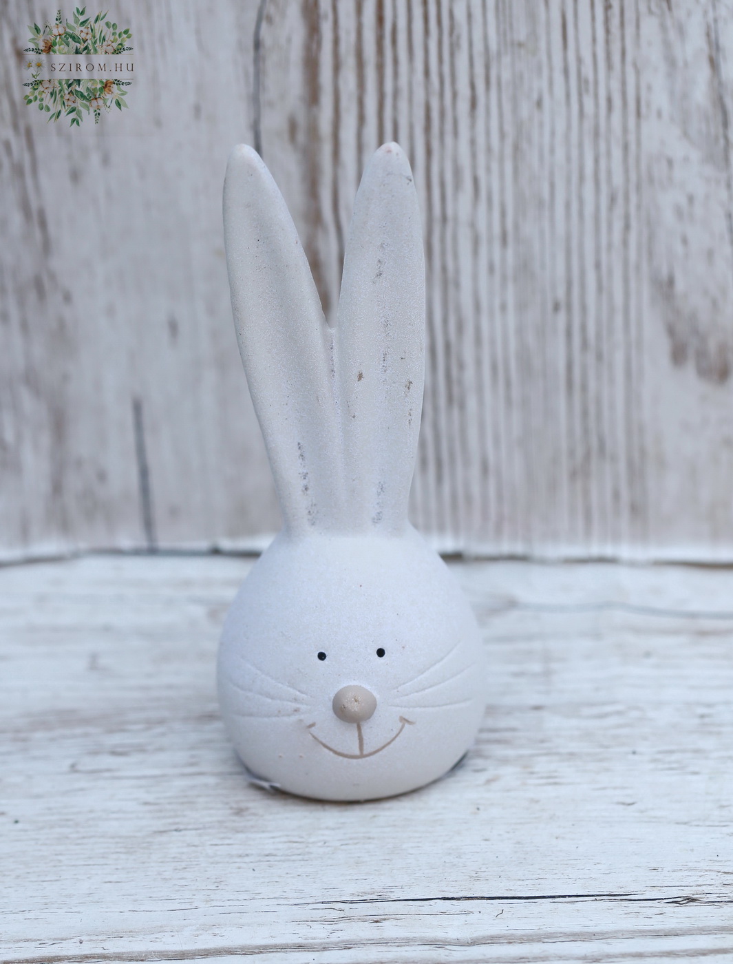 flower delivery Budapest - ceramic long eared bunny (15cm)