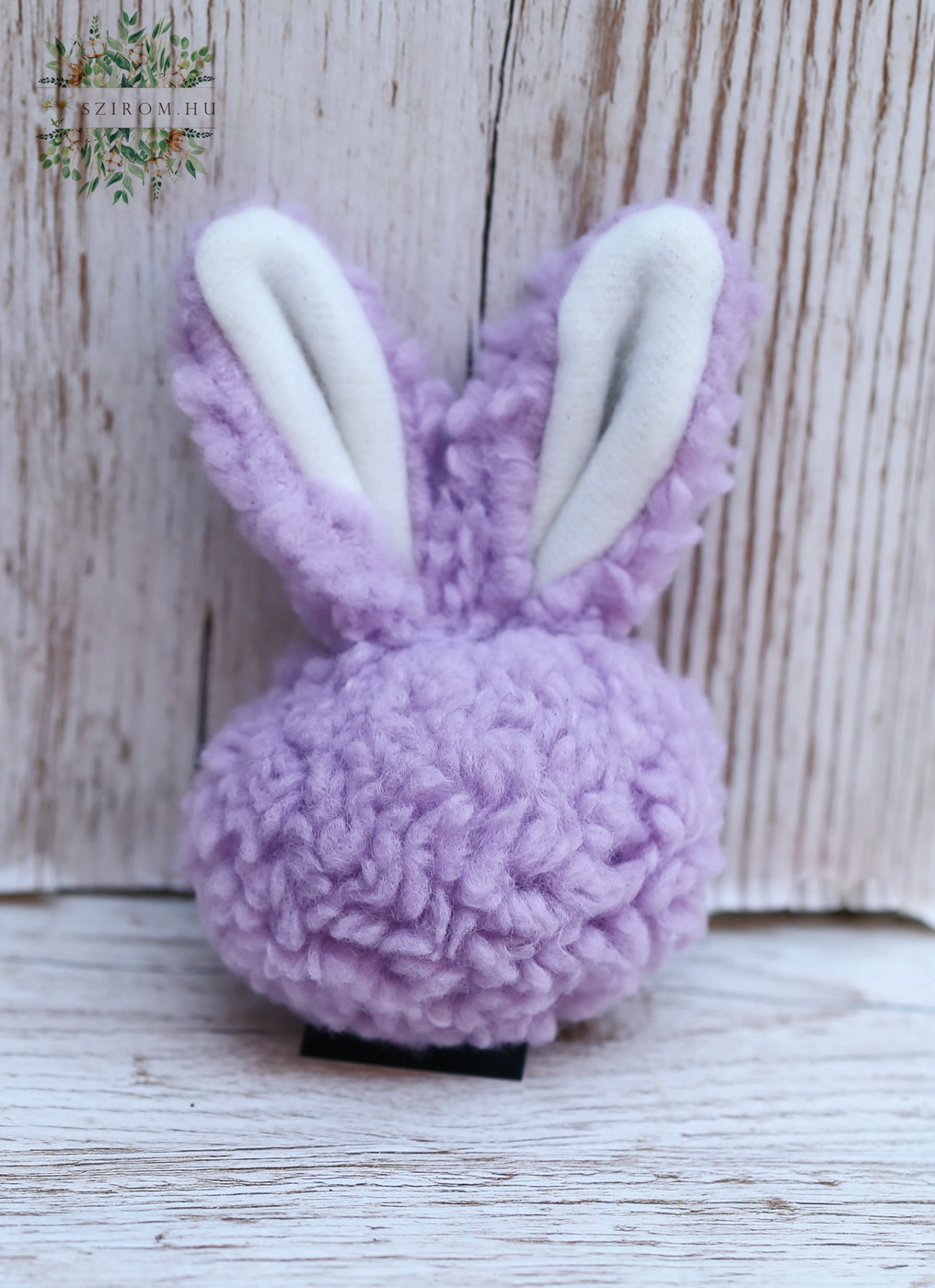 Virágküldés Budapest - lila bolyhos nyuszi (10cm)