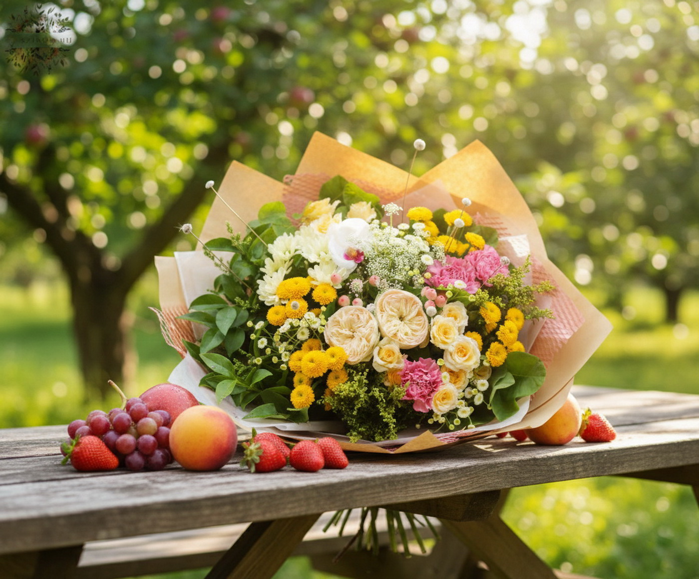 Virágküldés Budapest - Nagy nyári csokor sárga - rózsaszín színekben (21 szál)