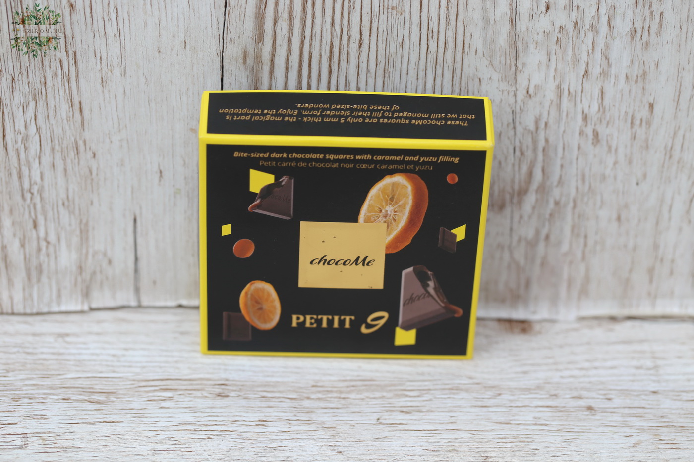 flower delivery Budapest - ChocoMe Petit 9 Caramell, Yuzu filled dark chocolate 