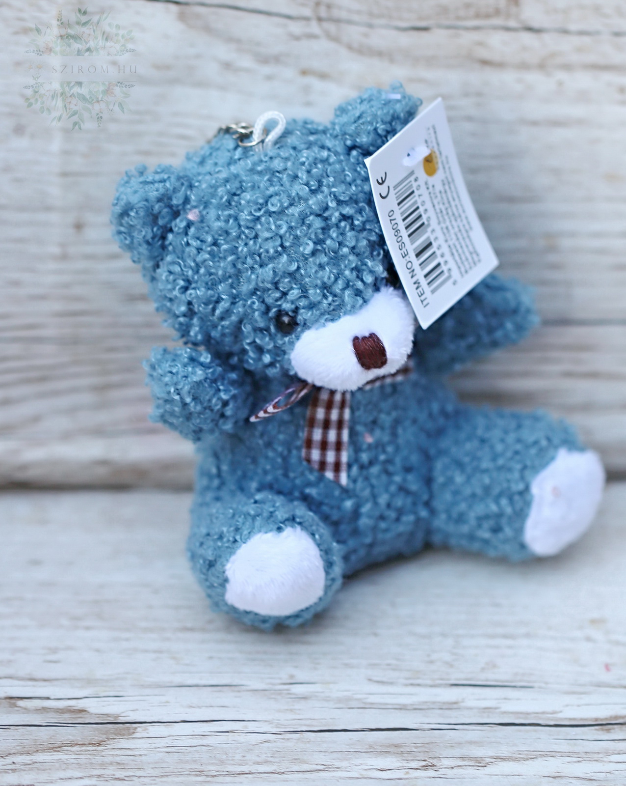 Virágküldés Budapest - Kék plüss medve kulcstartó ( 10 cm )