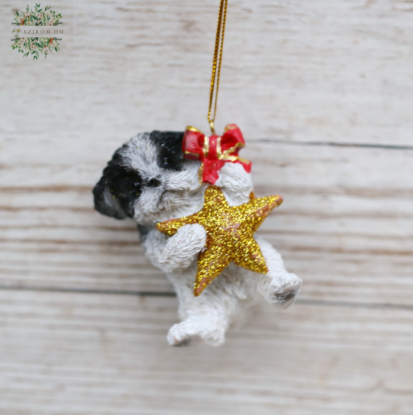 flower delivery Budapest - Christmas Dog Hanging Ornament 7cm