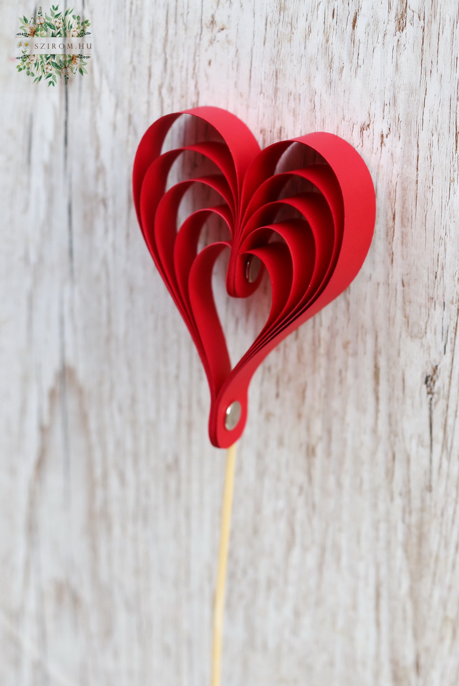 flower delivery Budapest - many red hearts together stick