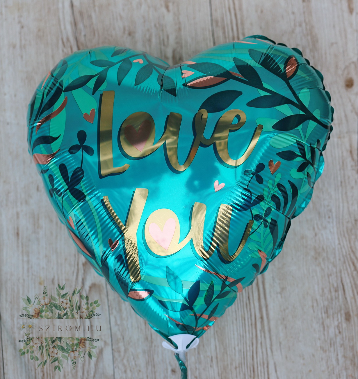 Blumenlieferung nach Budapest - blaue I love You Folienbaloon