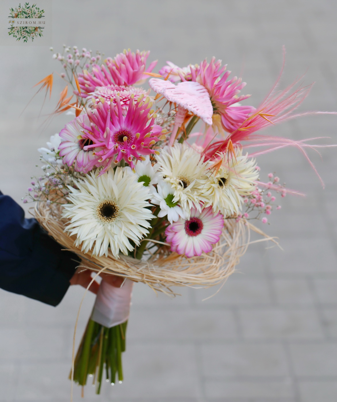 flower delivery Budapest - Bohemian gerbera bouquet with special gerberas