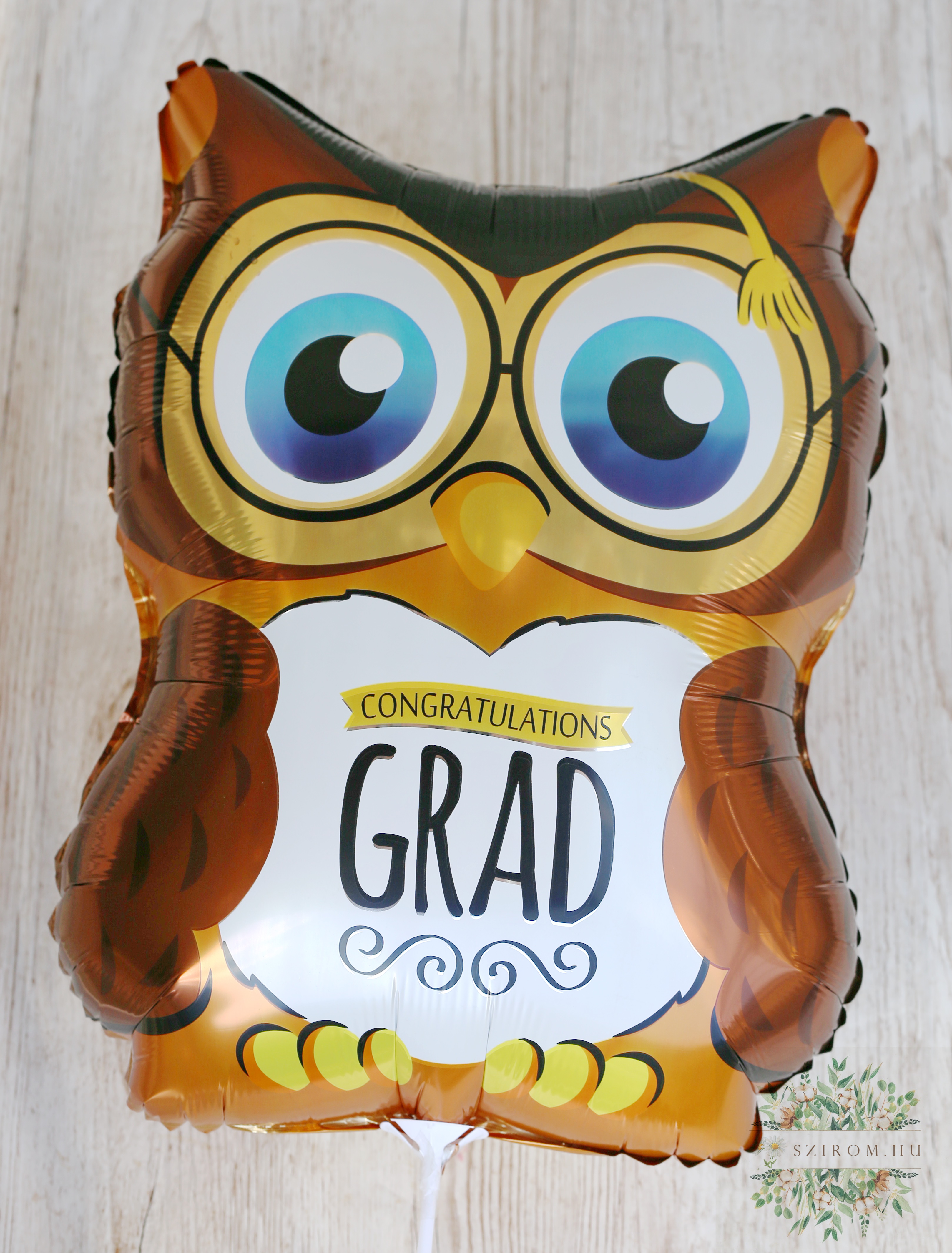 Blumenlieferung nach Budapest - Eulenballon zur Abschlussfeier