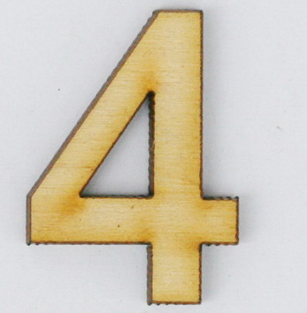 flower delivery Budapest - wooden number four (5cm)