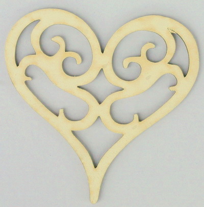 Blumenlieferung nach Budapest - Herz aus Holz (10cm)