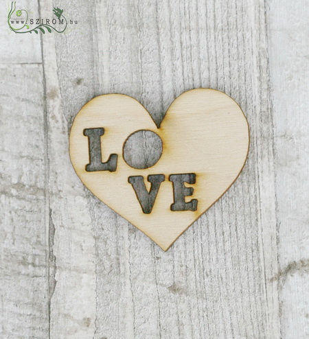flower delivery Budapest - wooden heart (5cm)
