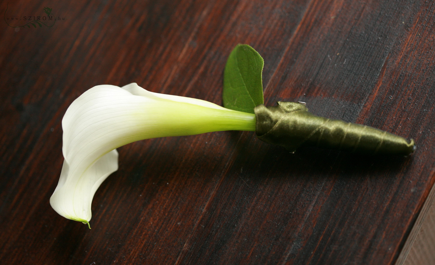 flower delivery Budapest - Boutonniere of calla (white)