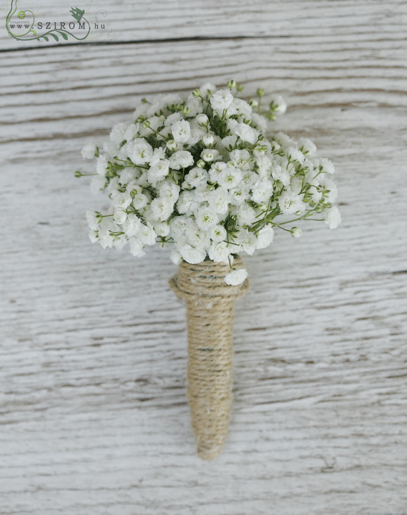 flower delivery Budapest - Boutonniere of gypsophila (white)