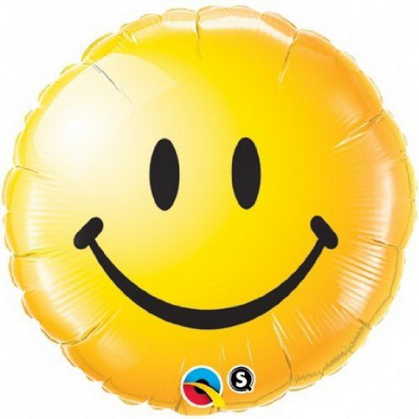 Blumenlieferung nach Budapest - Smiley Ballon (45 cm)