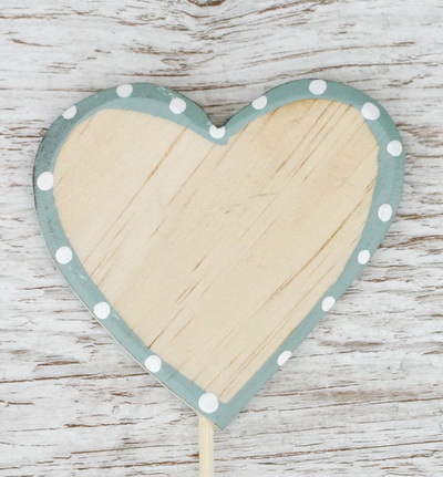 flower delivery Budapest - wooden heart figure on stick (9cm)