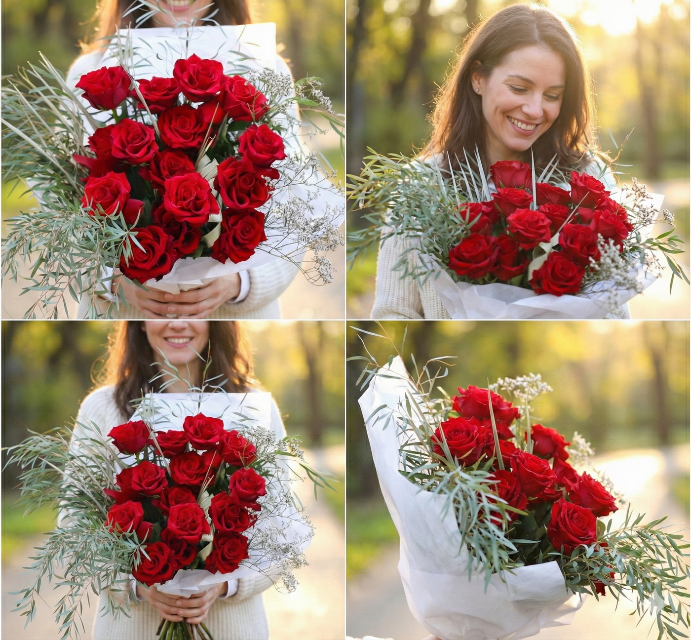 Virágküldés Budapest - Modern rusztikus vörös rózsa csokor reflexelt (visszahajtott szirmú) rózsákkal (15 szál)